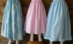 Girl Full Skirt Cotton Print & Plaid custom made XS, S, M, L
