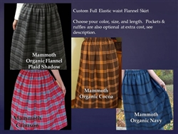 Ladies Full Skirt Custom in Flannel Plaid & More S, M, L, XL, 1X, 2X, 3X