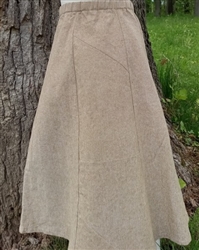 Girl 6 Gore Skirt Khaki Tan Essex Linen cotton size S 5 6 7