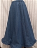 Girl 6 Gore Skirt Light Blue Denim with ruffle size S 5 6 7 X-long