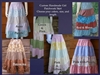 Girl Skirt Tiered Patchwork Custom Florals & Stripes all sizes