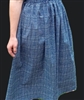 Ladies Full Skirt Plaidish Oxford Blue cotton size XL 18 20