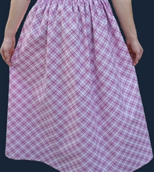 Ladies Full Skirt Pink Diagonal Plaid cotton size XL 18 20 Petite