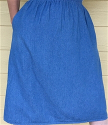 Ladies Skirt preowned Tumbleweeds brand blue jean denim pockets M P