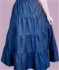 Ladies Skirt 4 Tiered Navy Denim & more all sizes