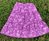 Girl Tiered Skirt Purple Violet Wildflowers cotton XS 2 3