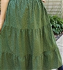 Ladies Skirt 3 Tiered Hunter Green Floral size 1X 22 24