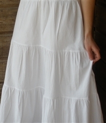 Petticoat Cotton White with optional Lace (adds cost) Girl M 8 10