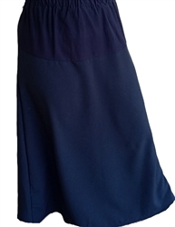 Maternity A-line Skirt Navy Blue Polyester size M 10/12