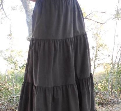 Cord shop tiered skirt