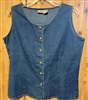 Ladies Vest Denim cotton Woolrich preowned size M