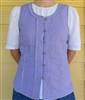 Ladies Vest purple linen rayon preowned size M