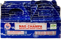 Wholesale Satya Nag Champa Backflow Cones 24 Cones Pack (6/Box)