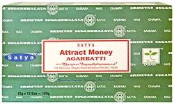 Wholesale Satya Attract Money Incense 15 Gram Packs (12/Box)