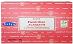 Wholesale Satya Fresh Rose Incense 15 Gram Packs (12/Box)