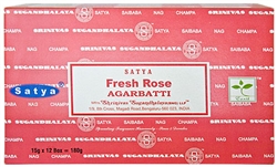 Wholesale Satya Fresh Rose Incense 15 Gram Packs (12/Box)