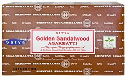 Wholesale Satya Golden Sandalwood Incense 15 Gram Packs (12/Box)