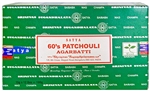 Wholesale Satya 60's Patchouli Incense 15 Gram Packs (12/Box)
