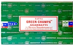 Wholesale Satya Green Champa Incense 15 Gram Packs (12/Box)