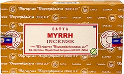 Wholesale Satya Myrrh Incense 15 Gram Packs (12/Box)