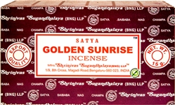 Wholesale Satya Golden Sunrise Incense 15 Gram Packs (12/Box)