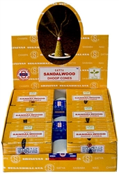 Wholesale Satya Sandalwood Cones 12 Cones Pack (12/Box)