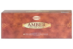 Wholesale Hem Amber Incense 20 Stick Packs (6/Box)