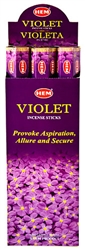 Wholesale Hem Violet Incense 20 Stick Packs (6/Box)