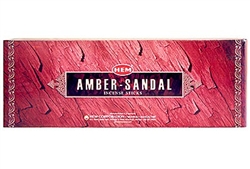 Wholesale Hem Amber-Sandal Incense 20 Stick Packs (6/Box)