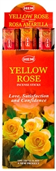 Wholesale Hem Yellow Rose Incense 20 Stick Packs (6/Box)