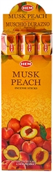 Wholesale Hem Musk-Peach Incense 20 Stick Packs (6/Box)