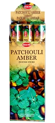 Wholesale Hem Patchouli-Amber Incense 20 Stick Packs (6/Box)