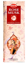 Wholesale Hem Rose-Musk Incense 20 Stick Packs (6/Box)
