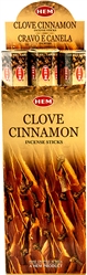 Wholesale Hem Clove Cinnamon Incense 20 Stick Packs (6/Box)