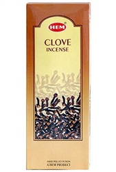 Wholesale Hem Clove Incense 20 Stick Packs (6/Box)