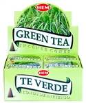 Wholesale Hem Green Tea Cones 10 Cones Pack (12/Box)