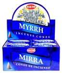 Wholesale Hem Myrrh Cones 10 Cones Pack (12/Box)