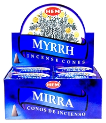 Wholesale Hem Myrrh Cones 10 Cones Pack (12/Box)