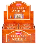 Wholesale Hem Precious Amber Cones 10 Cones Pack (12/Box)