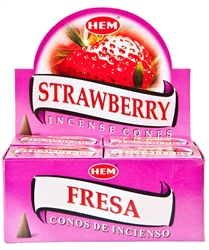 Wholesale Hem Strawberry Cones 10 Cones Pack (12/Box)