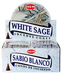 Wholesale Hem White Sage Cones 10 Cones Pack (12/Box)