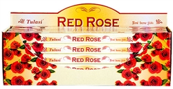 Wholesale Tulasi Red Rose Incense 8 Stick Packs (25/Box)