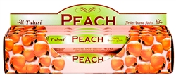 Wholesale Tulasi Peach Incense 20 Stick Packs (6/Box)