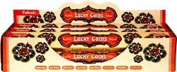 Wholesale Tulasi Lucky Coins Incense 20 Stick Packs (6/Box)