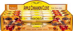 Wholesale Tulasi Apple Cinnamon Clove Incense 20 Stick Hex Packs (6/Box)