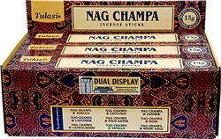 Wholesale Tulasi Nag Champa Incense 15 Stick Flat Packs (12/Box)