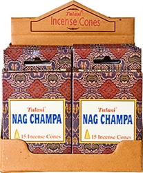 Wholesale Tulasi Vanilla Nag Champa 15 Cones/Pack (12/Box)
