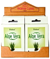 Wholesale Tulasi Aloe Vera Cones 15 Cones/Pack (12/Box)