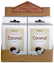 Wholesale Tulasi Coconut Cones 15 Cones/Pack (12/Box)