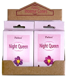 Wholesale Tulasi Night Queen Cones 15 Cones/Pack (12/Box)